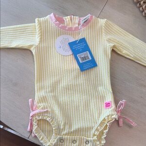 Yellow and Pink poka dot Swim